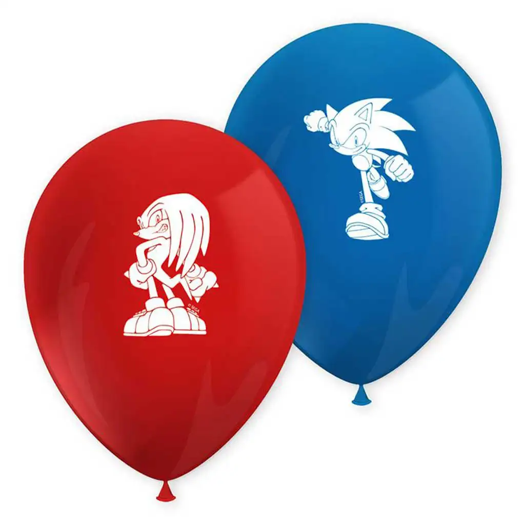 imagen de Sonic el erizo globo de látex set de 8 piezas 1