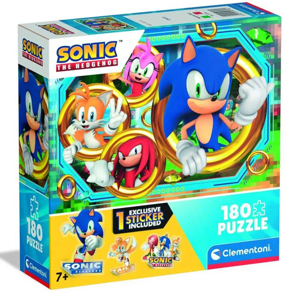 imagen de Sonic, el erizo rompecabezas de 180 piezas - Clementoni 1
