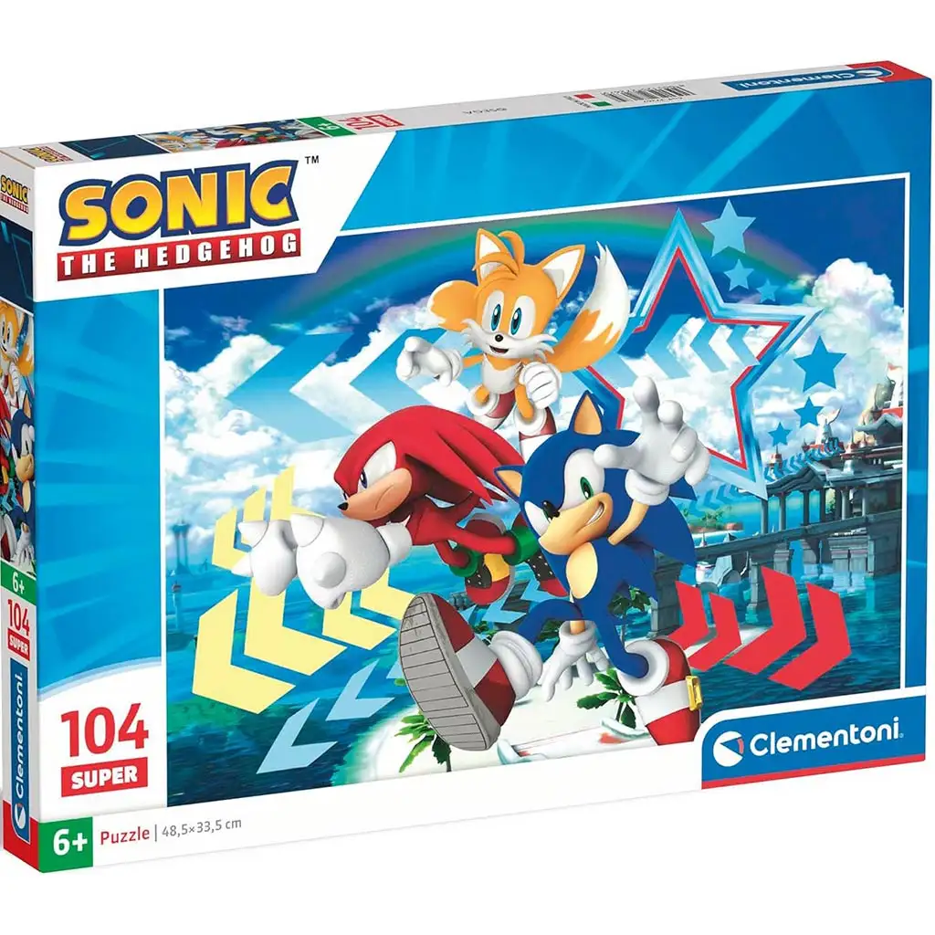 imagen de Sonic el erizo y sus amigos puzzle de 104 piezas - Clementoni 1