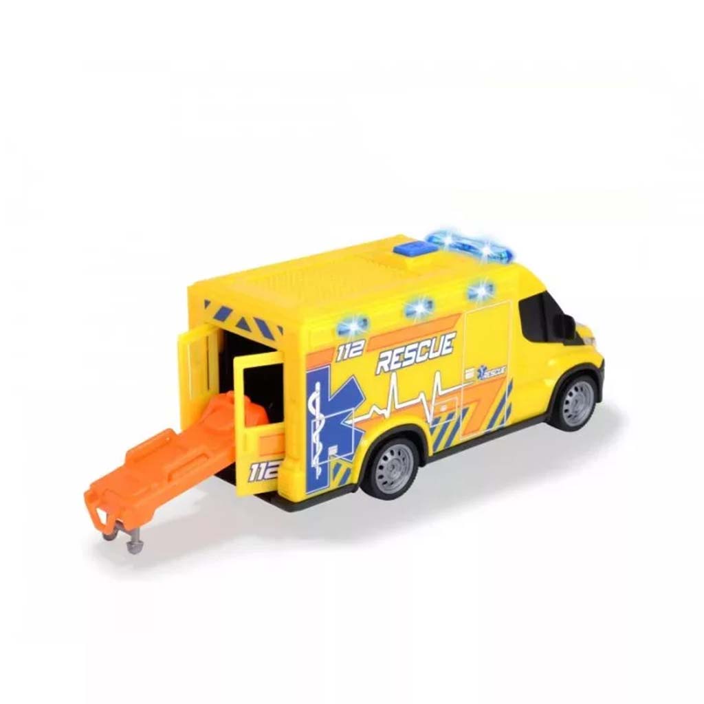imagen de SOS Iveco ambulancia con sonido y luz de 18 cm - Dickie Toys 2