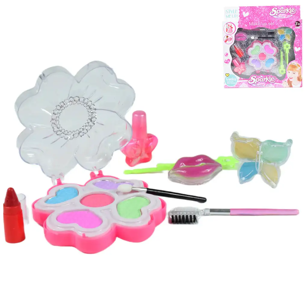 imagen de Sparkle Beauty Girl: Set de maquillaje con brillos labiales y paleta de sombras 1