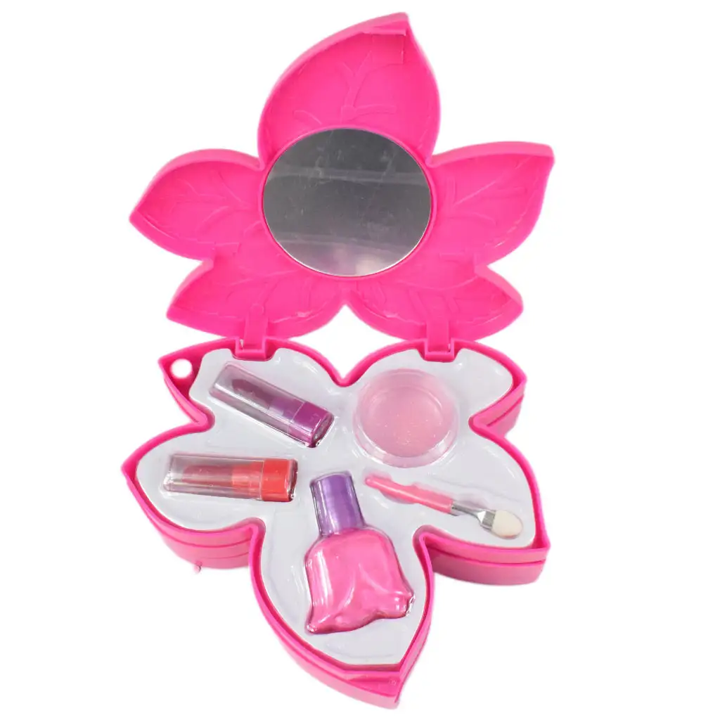 imagen de Sparkle & Glitter: Set de maquillaje de tres niveles en forma de hoja con espejo 3