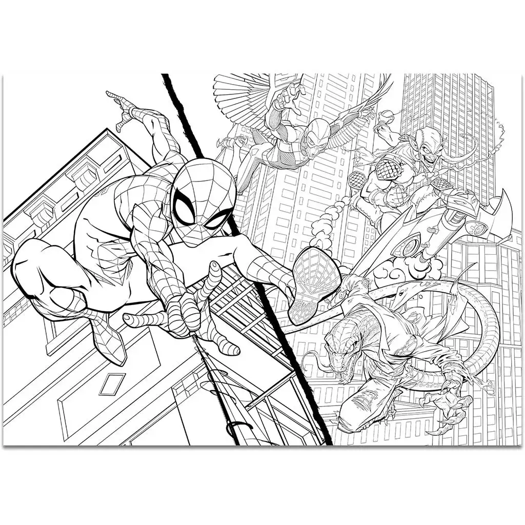 imagen de Spider-Man 2 en 1 maxi puzzle de 48 piezas y colorear 35x25cm - Lisciani 2