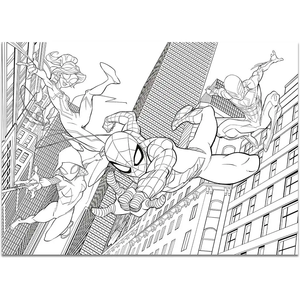 imagen de Spider-Man 2 en 1 maxi puzzle de 48 piezas y colorear 35x25cm - Lisciani 3