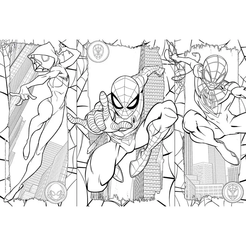 imagen de Spider-Man 2 en 1 maxi puzzle y libro para colorear 50x35cm - Lisciani 2