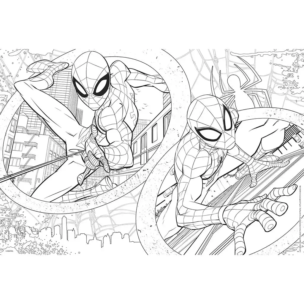 imagen de Spider-Man 2 en 1 maxi puzzle y libro para colorear 50x35cm - Lisciani 3