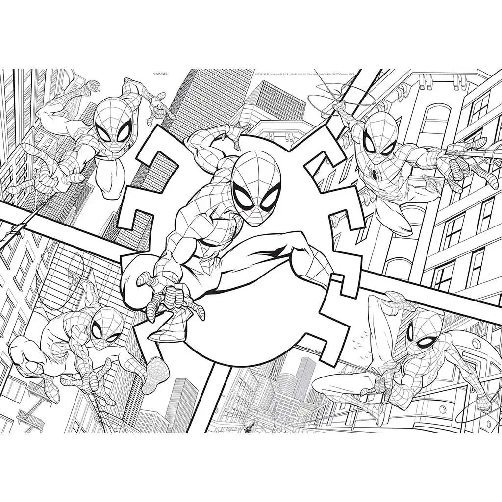 imagen de Spider-Man 2 en 1 maxi puzzle y libro para colorear de 24 piezas 70x50cm - Lisciani 2