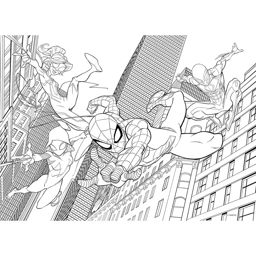imagen de Spider-Man 2 en 1 rompecabezas y libro para colorear de 48 piezas 35x25cm - Lisciani 2