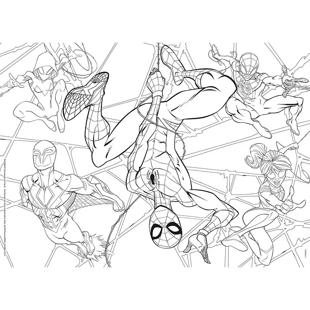 imagen de Spider-Man 2 en 1 rompecabezas y libro para colorear de 60 piezas 35x25cm - Lisciani 2