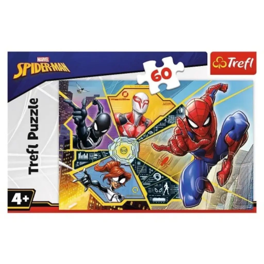 imagen de Spider-Man en la red puzzle de 60 piezas - Trefl 1