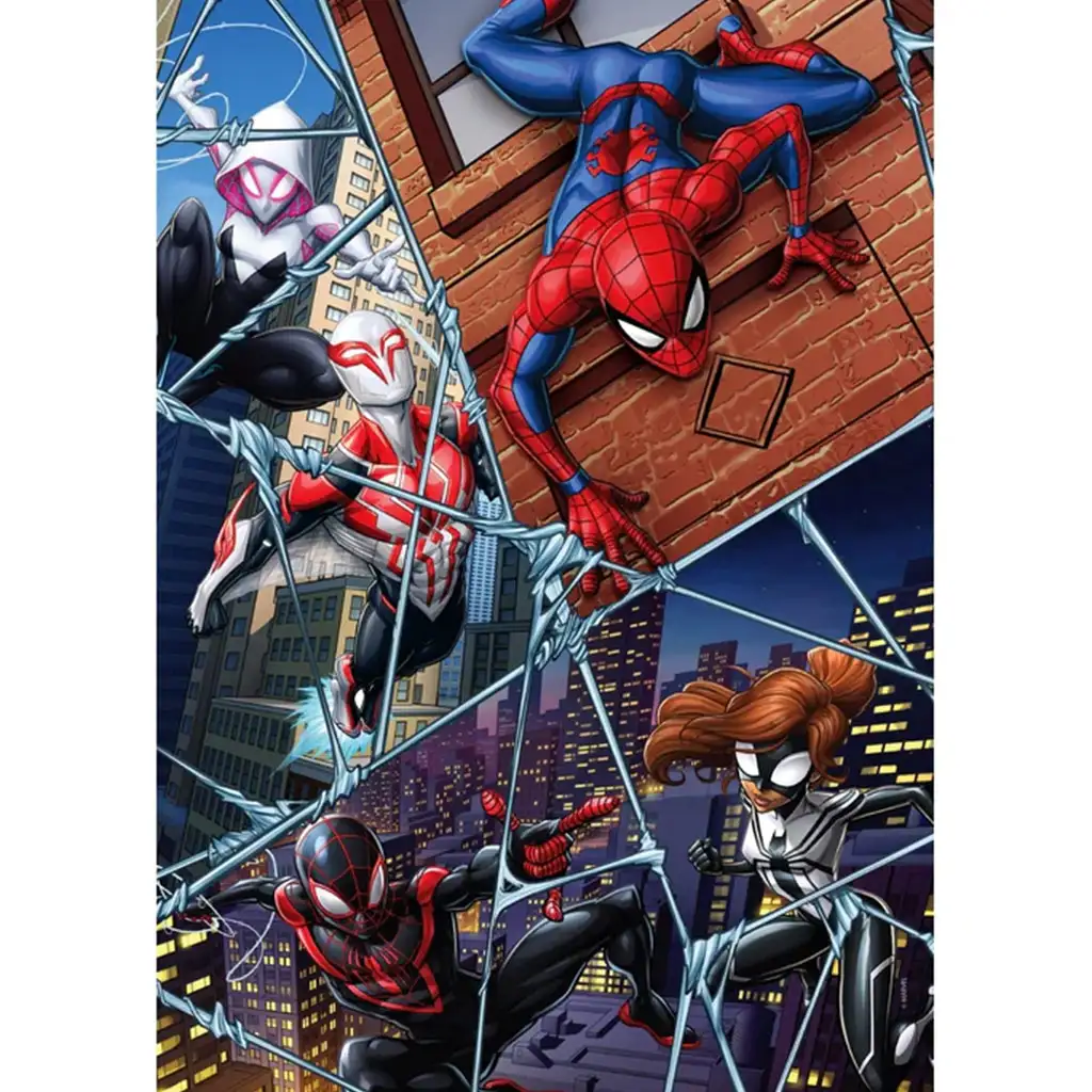 imagen de Spider-Man los héroes del multiverso puzzle supercolor de 104 piezas - Clementoni 2