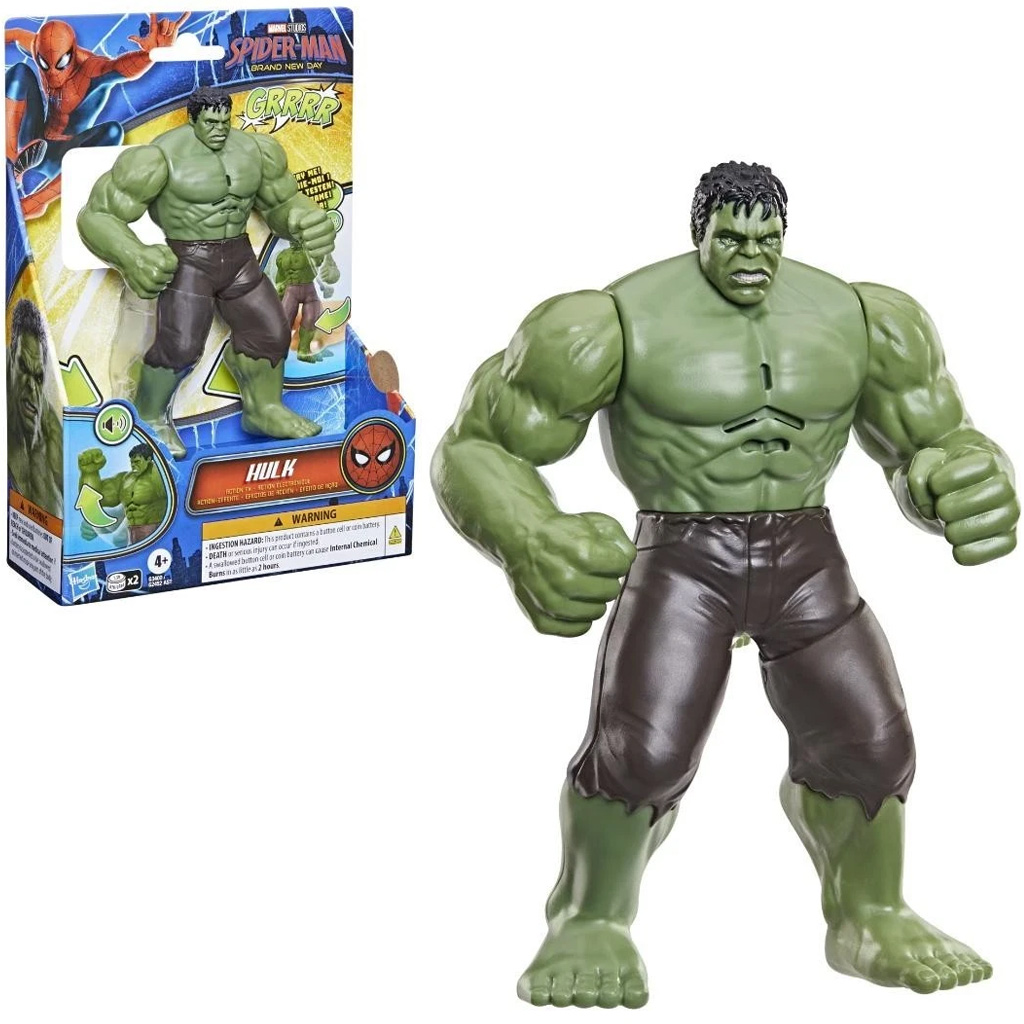imagen de Spider-Man Nuevo día: figura de acción de Hulk con sonido 15cm - Hasbro 2