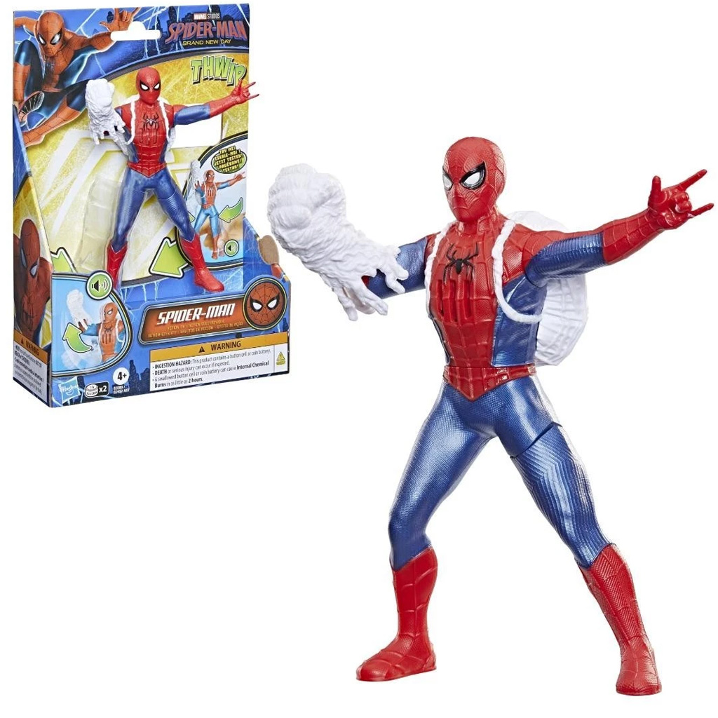 imagen de Spider-Man Nuevo día: figura de acción de Spider-Man con sonido 15cm - Hasbro 2