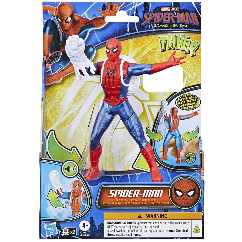 imagen de Spider-Man Nuevo día: figura de acción de Spider-Man con sonido 15cm - Hasbro 1