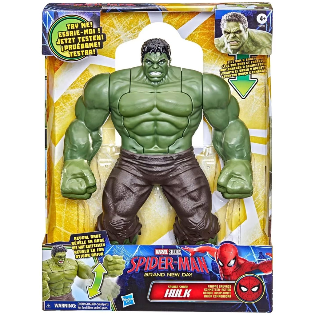 imagen de Spider-Man Nuevo Día: Figura de Acción Savage Smash Hulk 30cm - Hasbro 1