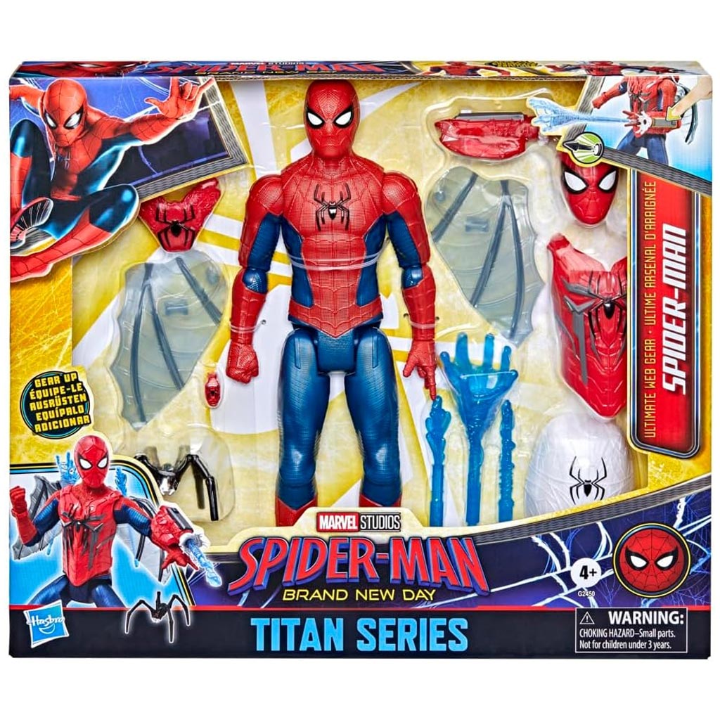 imagen de Spider-Man Nuevo día: Ultimate Web Gear figura de acción equipada con accesorios 29cm – Hasbro 1