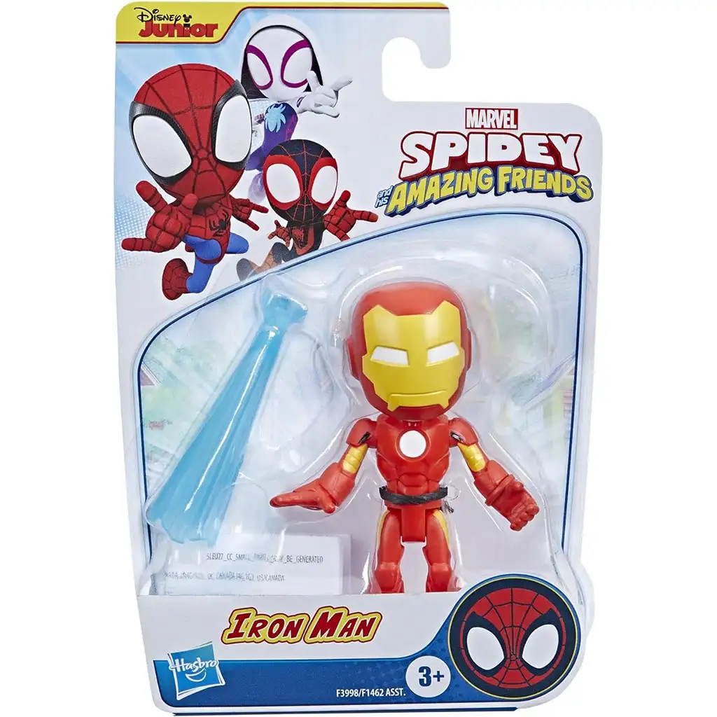 imagen de Spider-Man: Póki y sus maravillosos amigos figura de Iron Man con accesorio 10cm - Hasbro 1