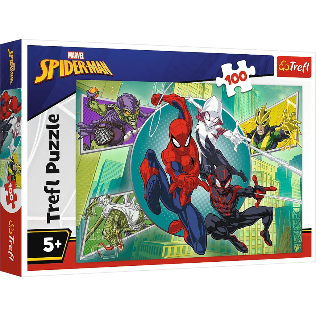 imagen de Spider-Man y sus amigos puzzle de 100 piezas - Trefl 1