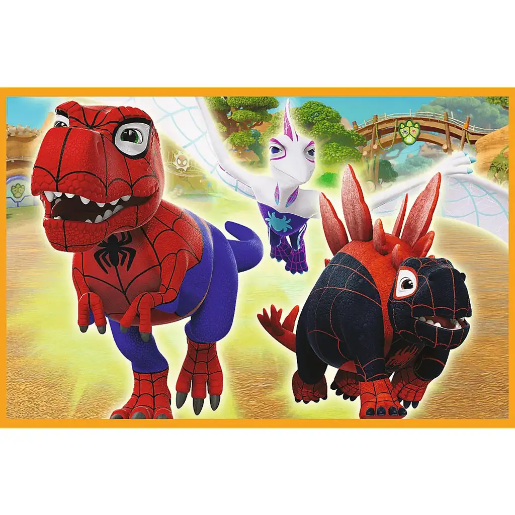 imagen de Spidey y los dinosaurios puzzle de 2x24 piezas - Trefl 2