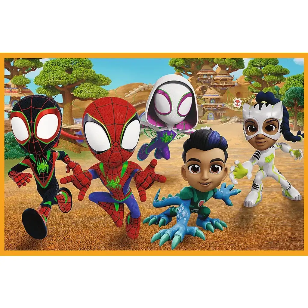 imagen de Spidey y los dinosaurios puzzle de 2x24 piezas - Trefl 3
