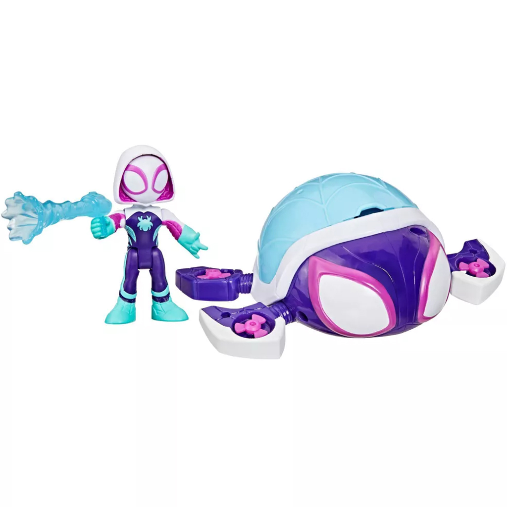 imagen de Spidey y Sus Asombrosos Amigos: Waterwebs figuras y vehículos que cambian de color - Ghost Turtle - Hasbro 2