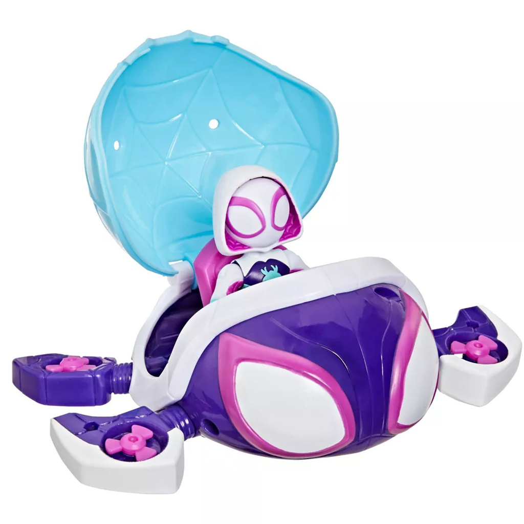 imagen de Spidey y Sus Asombrosos Amigos: Waterwebs figuras y vehículos que cambian de color - Ghost Turtle - Hasbro 3
