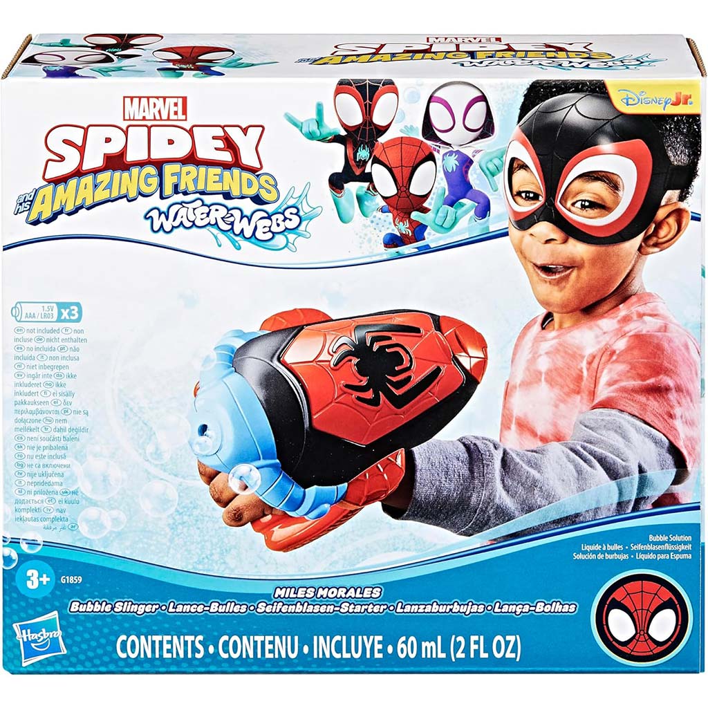 imagen de Spidey y Sus Asombrosos Amigos Waterwebs Miles Morales burbujero - Hasbro 1