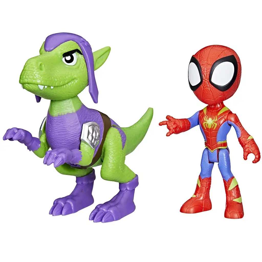 imagen de Spidey y sus maravillosos amigos: Póki y Goblin Dino-Malla Set de Figuras de Acción - Hasbro 2