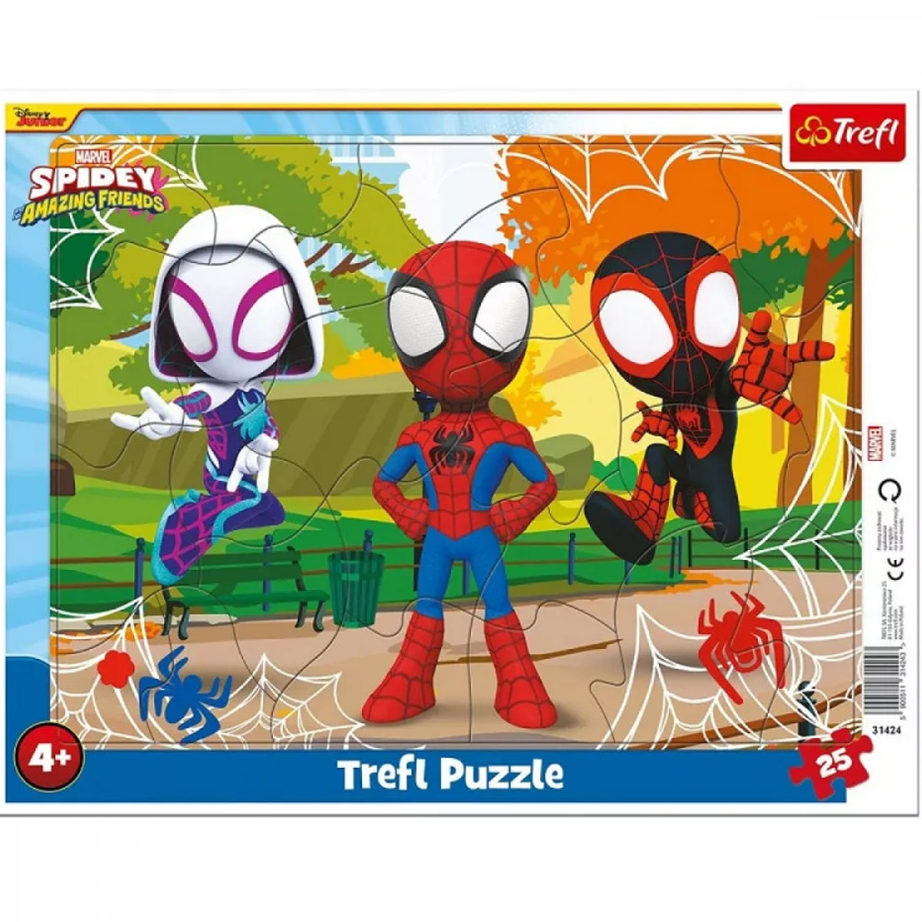 imagen de Spidey y sus maravillosos amigos rompecabezas de 25 piezas con marco - Trefl 1