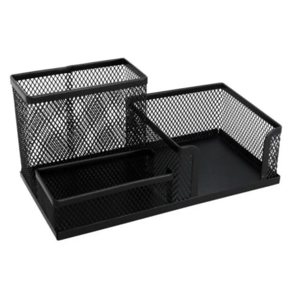 imagen de Spirit: Almacenamiento de escritorio de malla metálica negra 203x103x99mm 1