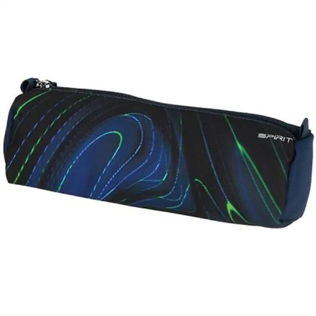 imagen de Spirit: Blue Stripes mochila azul-verde con rayas sobre fondo negro, set de 4 piezas 41x20x32cm 5