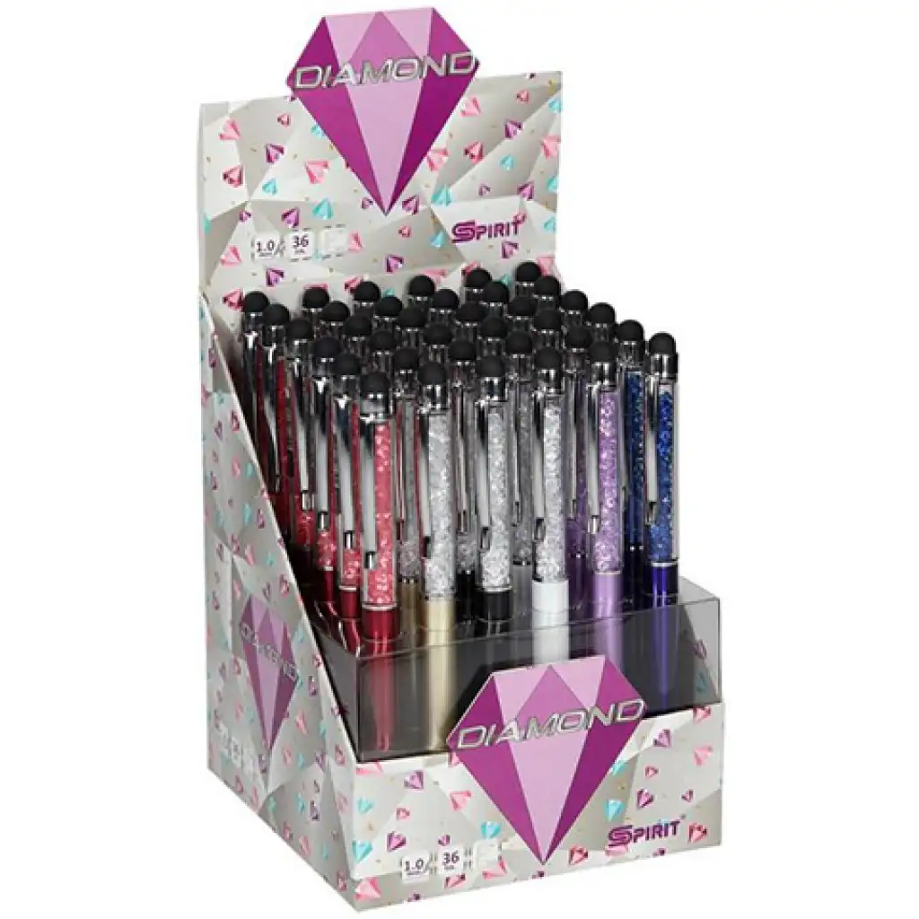 imagen de Spirit: Bolígrafo capacitivo con cristal de diamante en varios colores 1ud 1