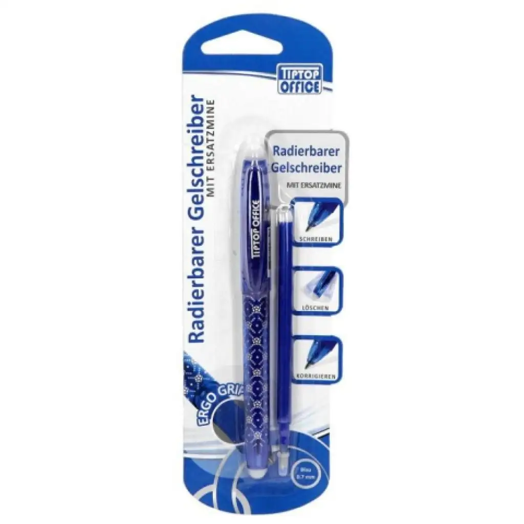 imagen de Spirit: Bolígrafo gel borrable azul con recarga de 0,7mm 1