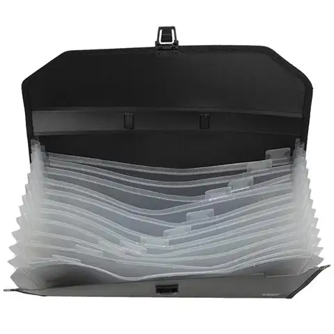 imagen de Spirit: Bolsa de archivo portátil con 12 compartimentos en tamaño A/4 color negro - TipTop Office 2