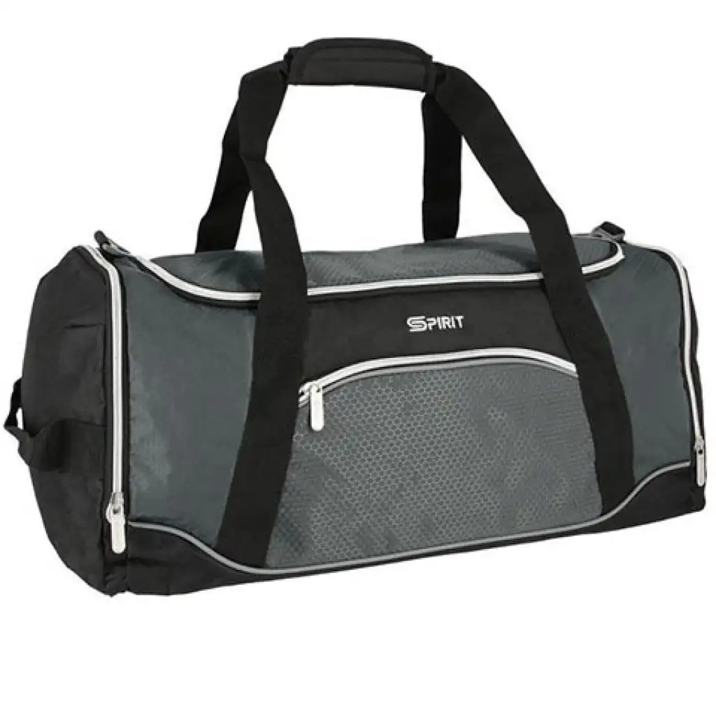 imagen de Spirit: Bolsa de deporte Gym negra-gris 20x51x23cm 1