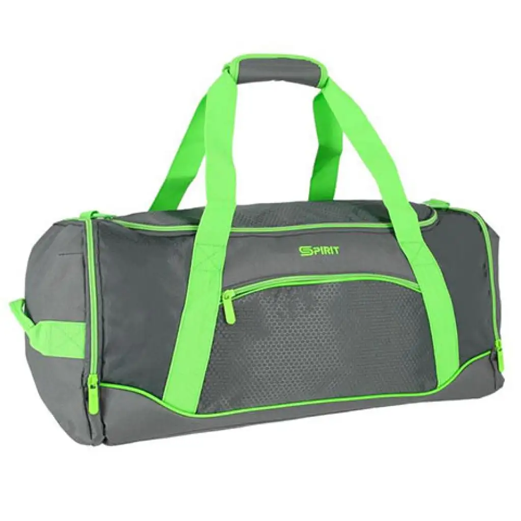 imagen de Spirit: Bolsa de deporte Gym verde neón-gris 20x51x23cm 1
