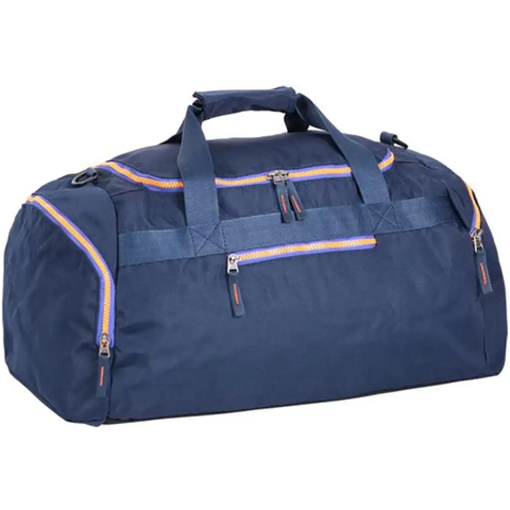 imagen de Spirit: Bolsa deportiva azul índigo con cremallera verde neón 55x31x41cm 1