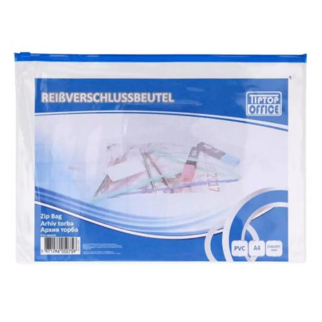 imagen de Spirit: Bolsa organizadora de documentos con cremallera transparente A4 1