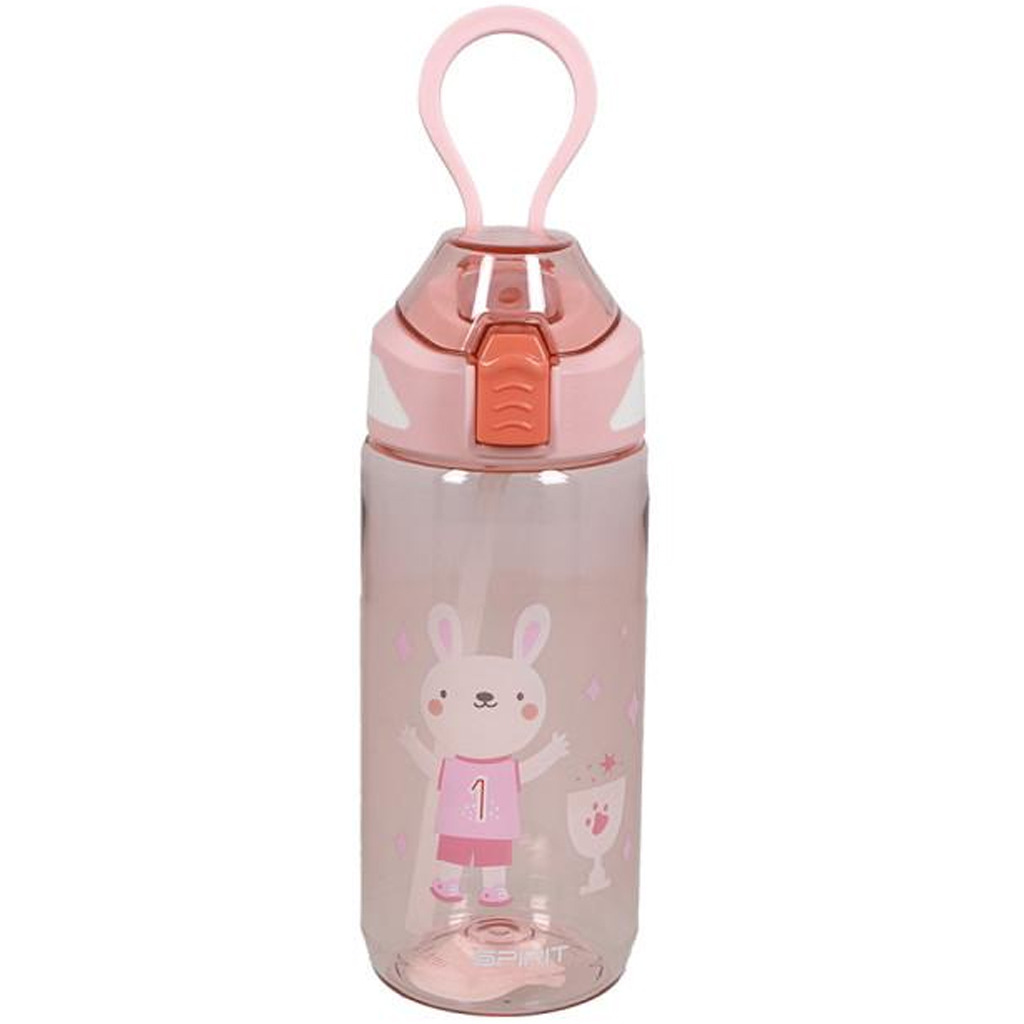 imagen de Spirit: Botella de agua rosa con conejito para niños 570ml 1
