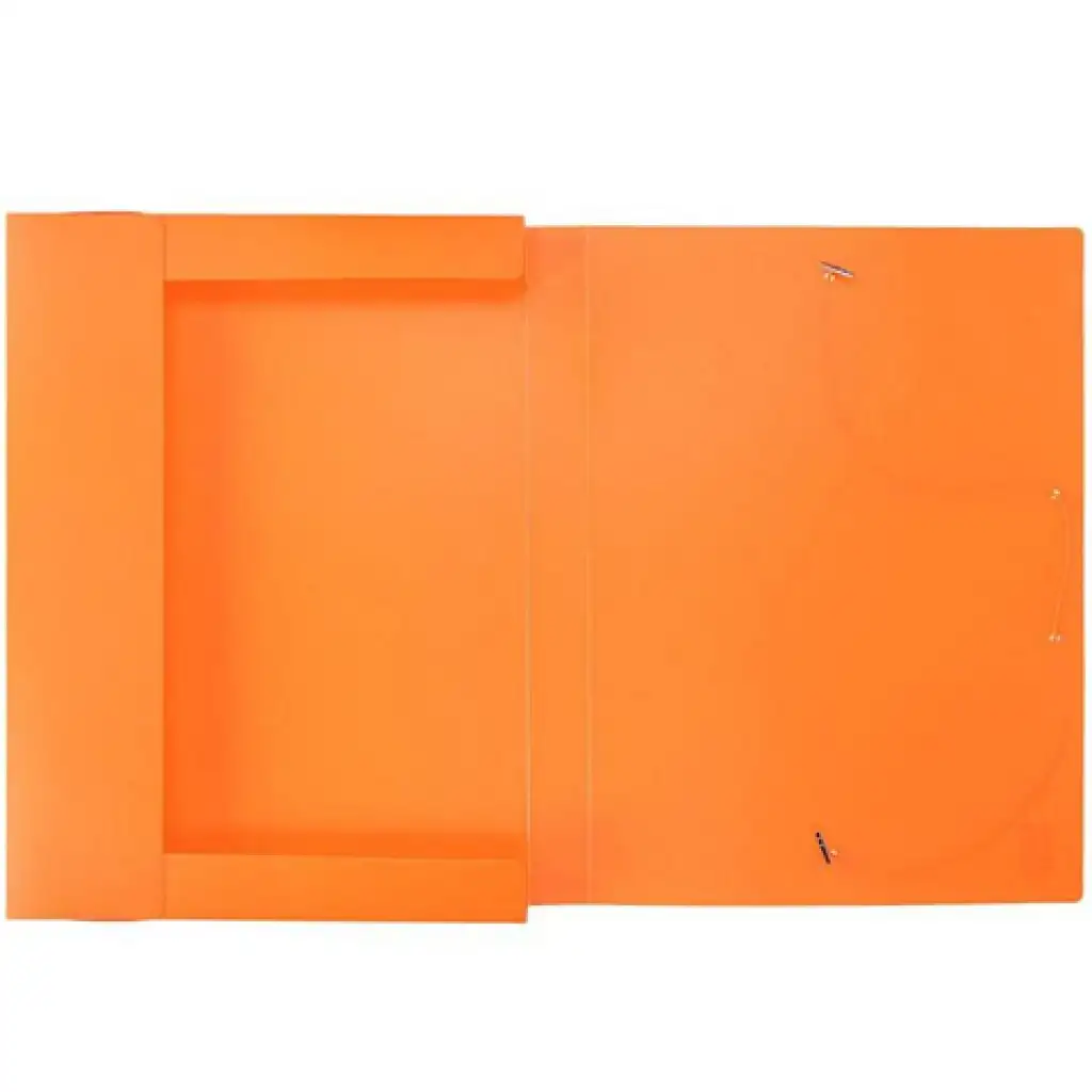 imagen de Spirit: Caja de carpeta de goma de plástico naranja neón A4 2