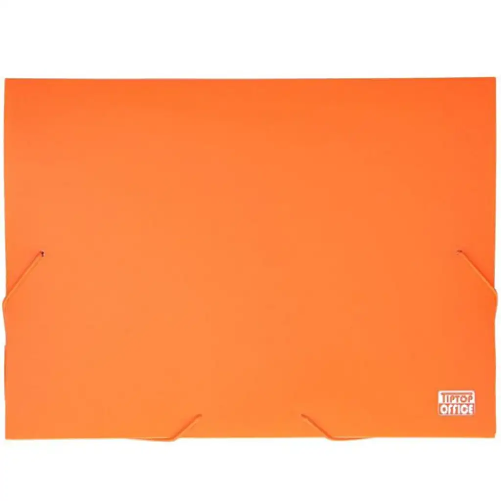 imagen de Spirit: Caja de carpeta de goma de plástico naranja neón A4 1