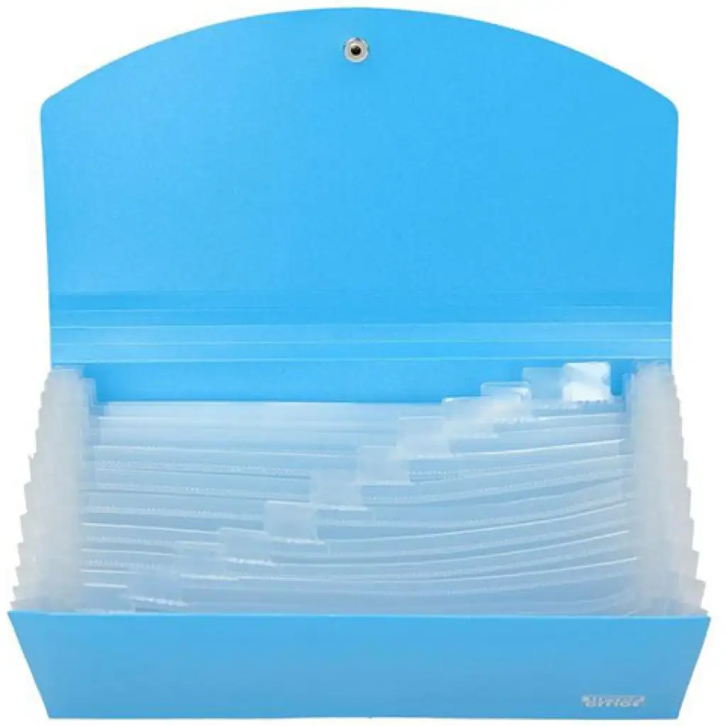 imagen de Spirit: carpeta de archivo de estilo americano azul de 12 compartimentos 2