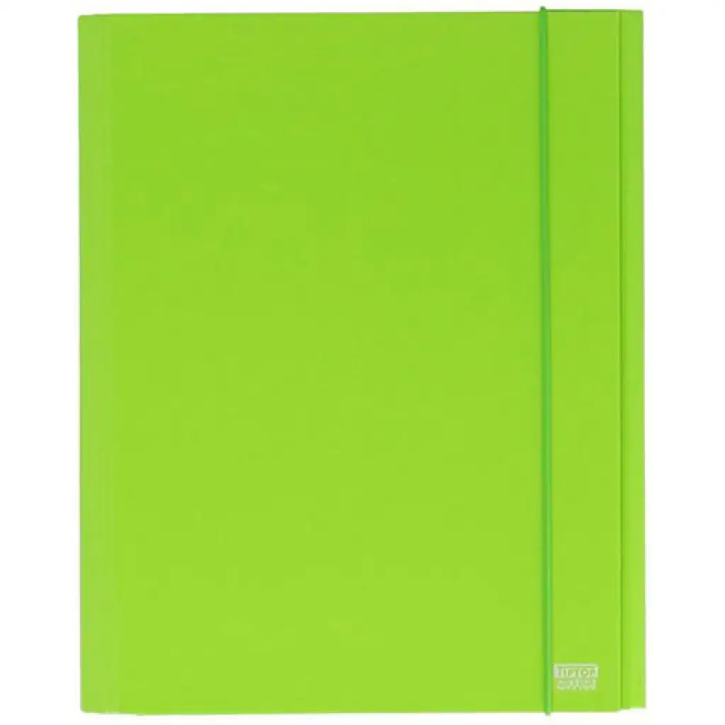 imagen de Spirit: Carpeta de cartón verde neón de goma de 30 mm de grosor 1
