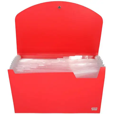 imagen de Spirit: Carpeta de documentos A4 de 12 compartimentos roja 2