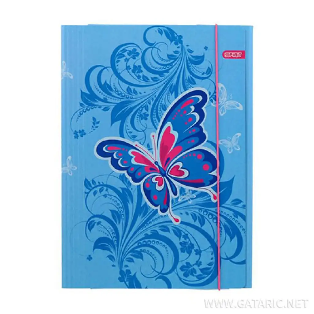 imagen de Spirit: Carpeta elástica con mariposas en tamaño A/4 1