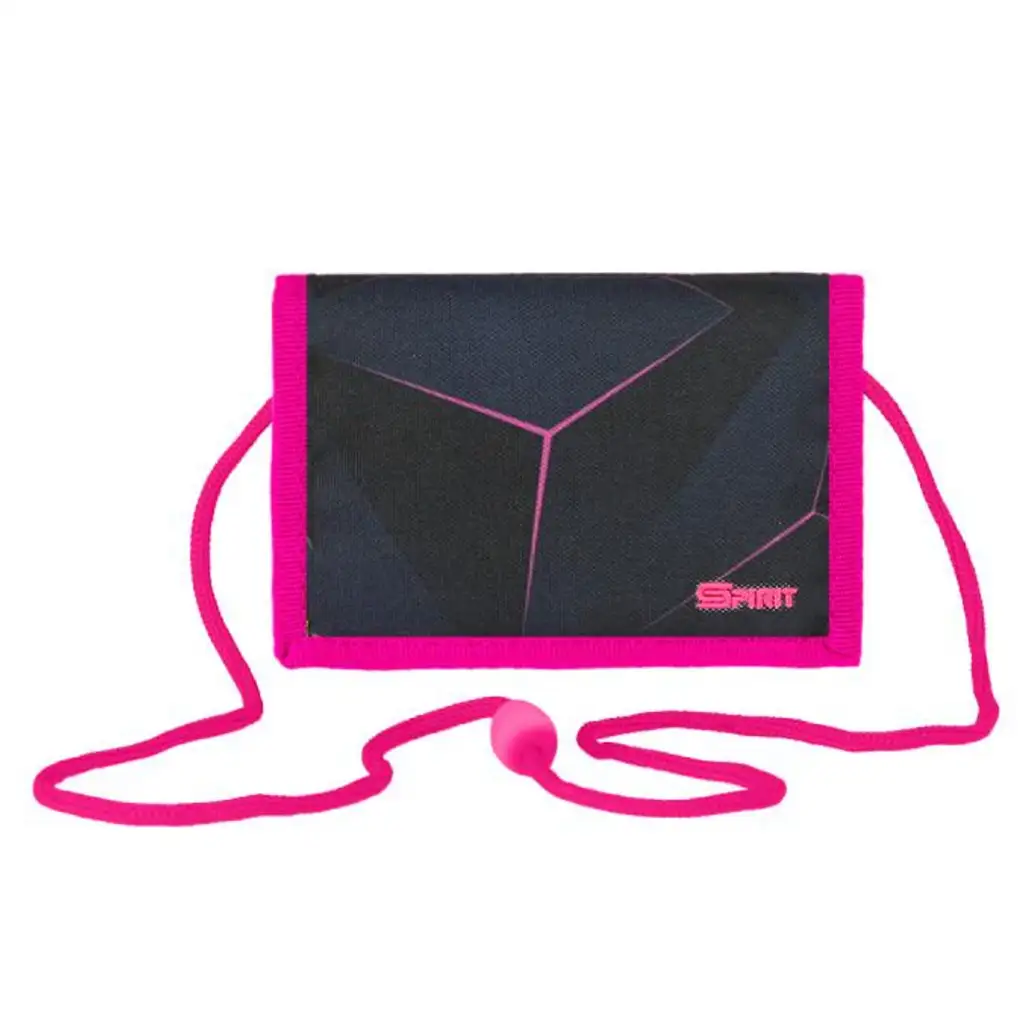 imagen de Spirit: Cartera de velcro para chicas en azul oscuro y rosa 12,5x8,5cm 1