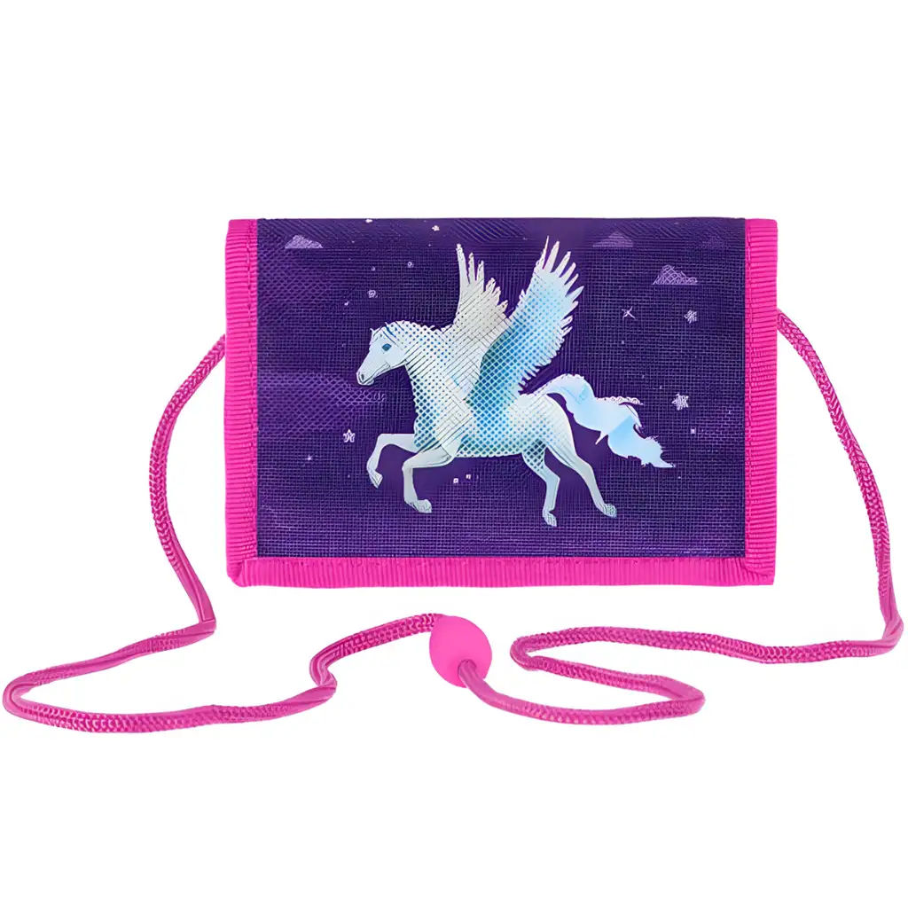imagen de Spirit: Cartera morada con estampado de Pegaso 12,5x8,5cm 1
