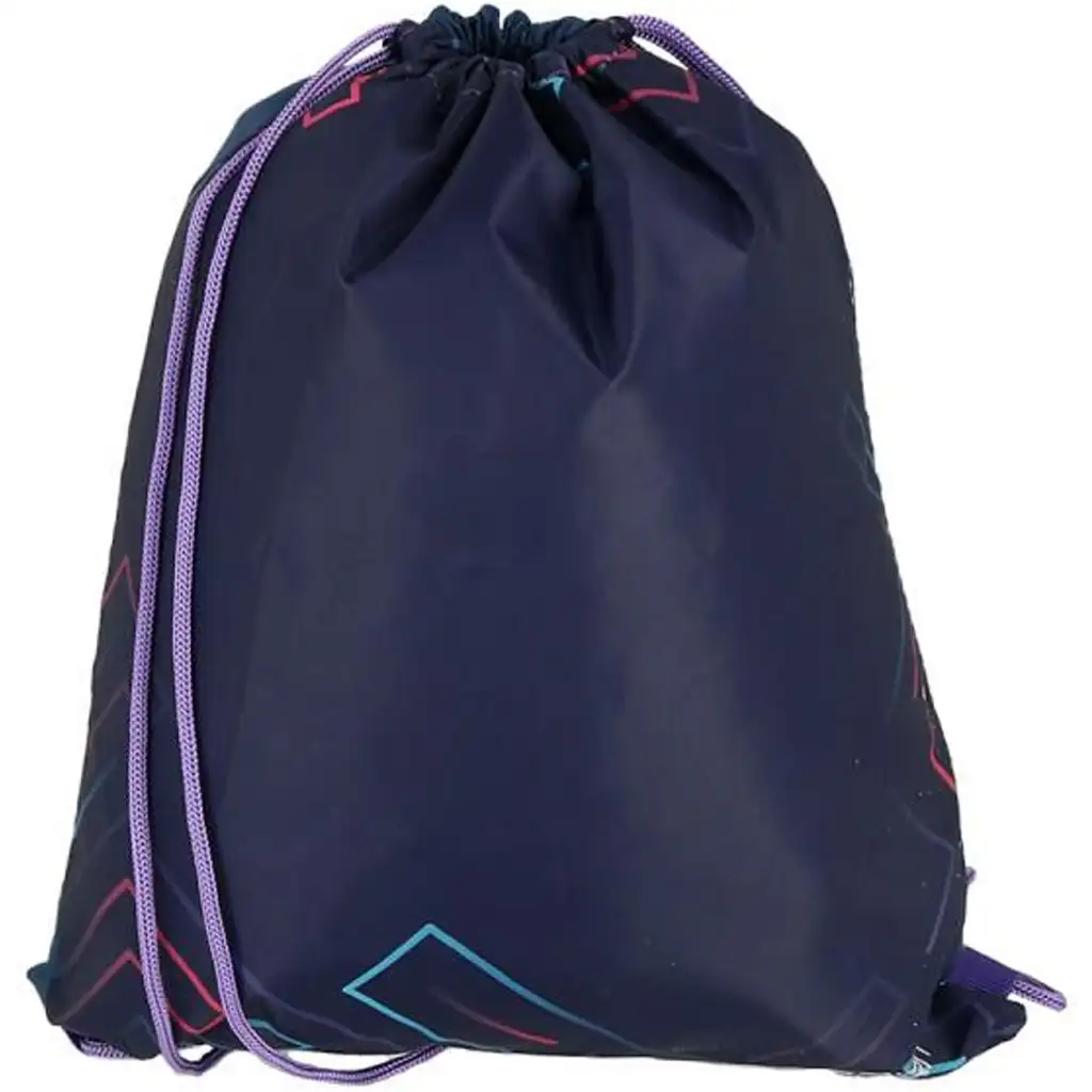 imagen de Spirit: Color Lines mochila escolar de fondo lila con líneas de colores, set de 4 piezas 41x20x32cm 3