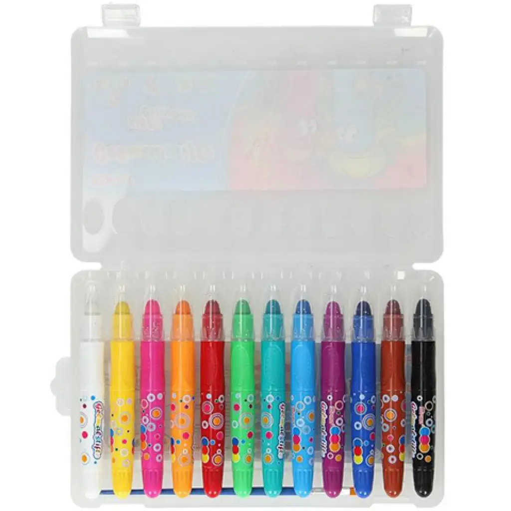 imagen de Spirit: Conjunto de 12 crayones de cera retráctiles en estuche de plástico 2