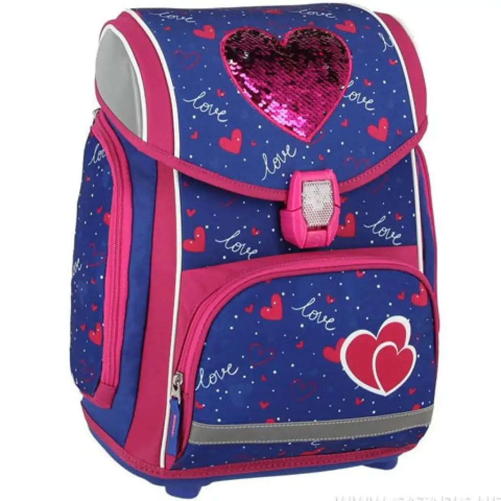 imagen de Spirit: Corazón amor set de mochila escolar de 5 piezas con accesorios y luz LED 2